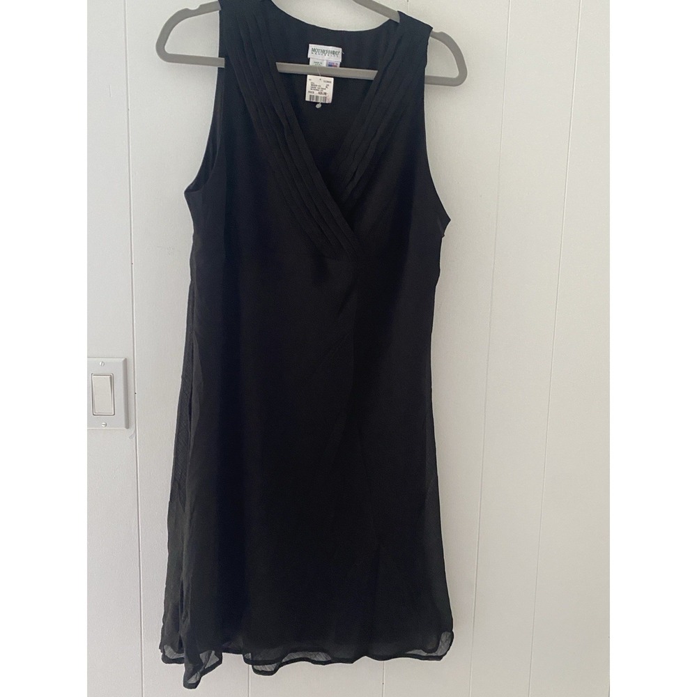 VTG Motherhood Lined Maternity Dress XL Black Tie New With Tags